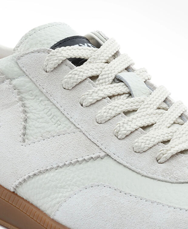 Erkek Kirli Beyaz Hakiki Deri Sneaker Ayakkabı - 5