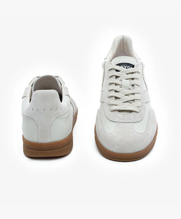 Erkek Kirli Beyaz Hakiki Deri Sneaker Ayakkabı - 7