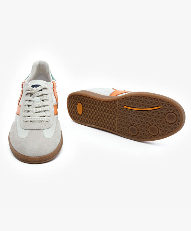 Erkek Kemik Turuncu Hakiki Deri Sneaker Ayakkabı - 6