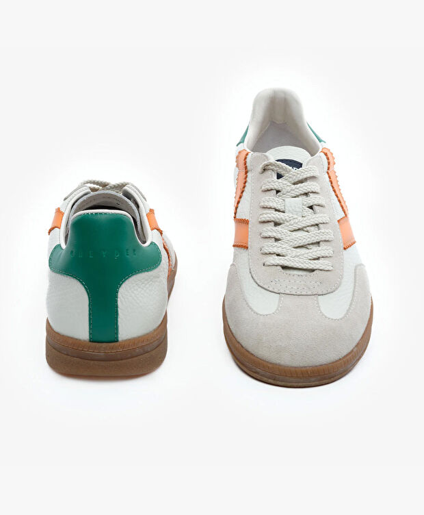 Erkek Kemik Turuncu Hakiki Deri Sneaker Ayakkabı - 7