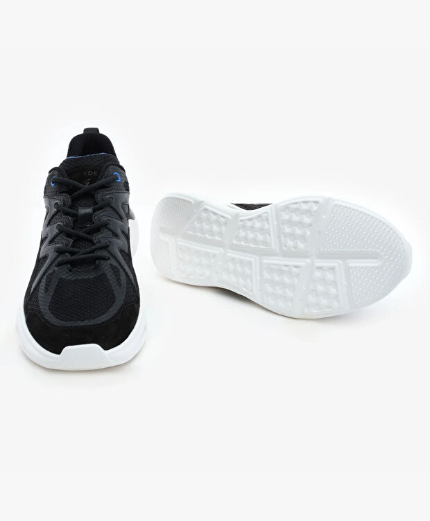 Erkek Siyah Hakiki Deri Spor Ayakkabı - 6