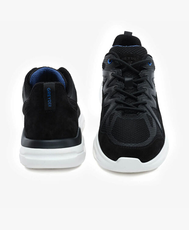 Erkek Siyah Hakiki Deri Spor Ayakkabı - 7