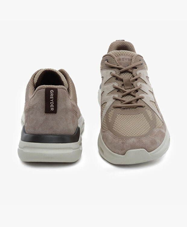 Erkek Koyu Vizon Hakiki Deri Spor Ayakkabı - 7