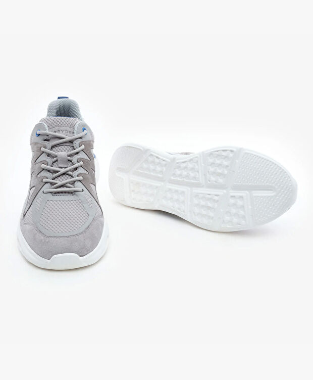 Erkek Açık Gri Hakiki Deri Spor Ayakkabı - 6