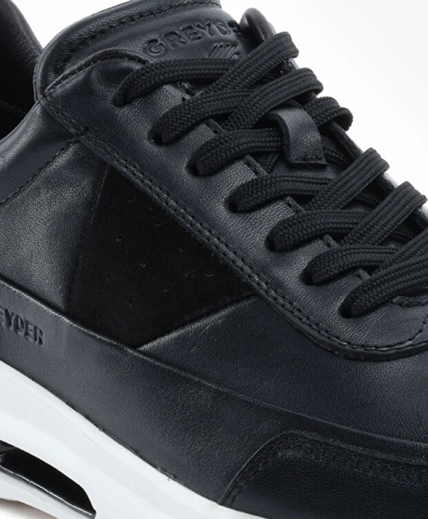 Erkek Siyah Hakiki Deri Spor Ayakkabı - 5