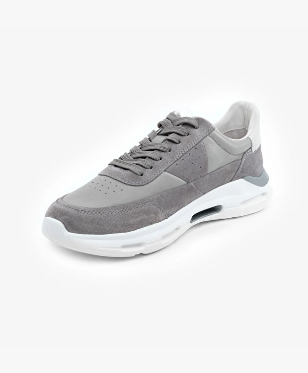 Erkek Antrasit Hakiki Deri Spor Ayakkabı - 3