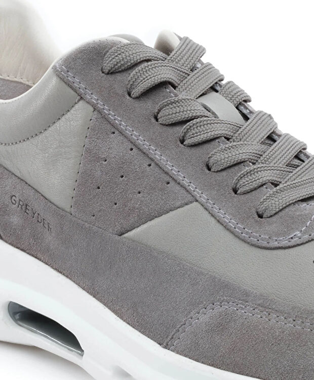 Erkek Antrasit Hakiki Deri Spor Ayakkabı - 5