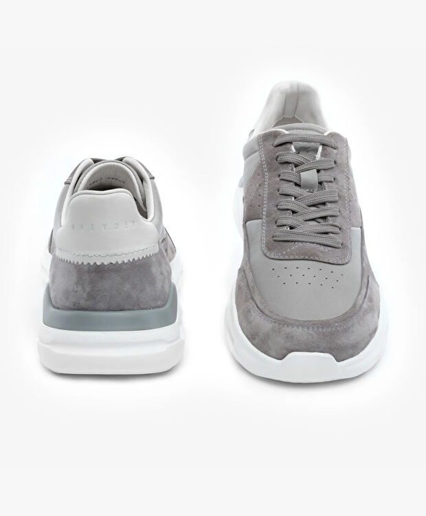 Erkek Antrasit Hakiki Deri Spor Ayakkabı - 7