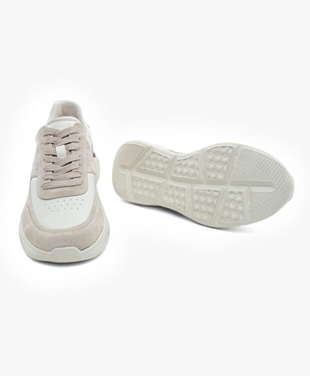 Erkek Açık Vizon Hakiki Deri Spor Ayakkabı - 6