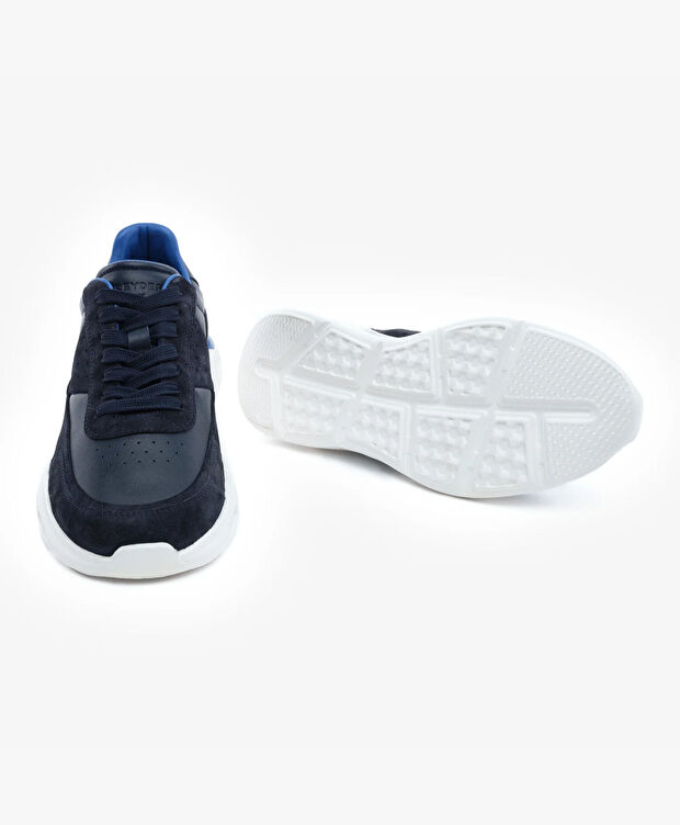 Erkek Lacivert Hakiki Deri Spor Ayakkabı - 6