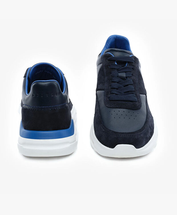 Erkek Lacivert Hakiki Deri Spor Ayakkabı - 7