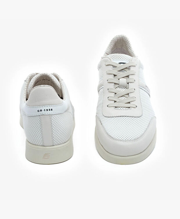 Erkek Beyaz Hakiki Deri Sneaker Ayakkabı - 7