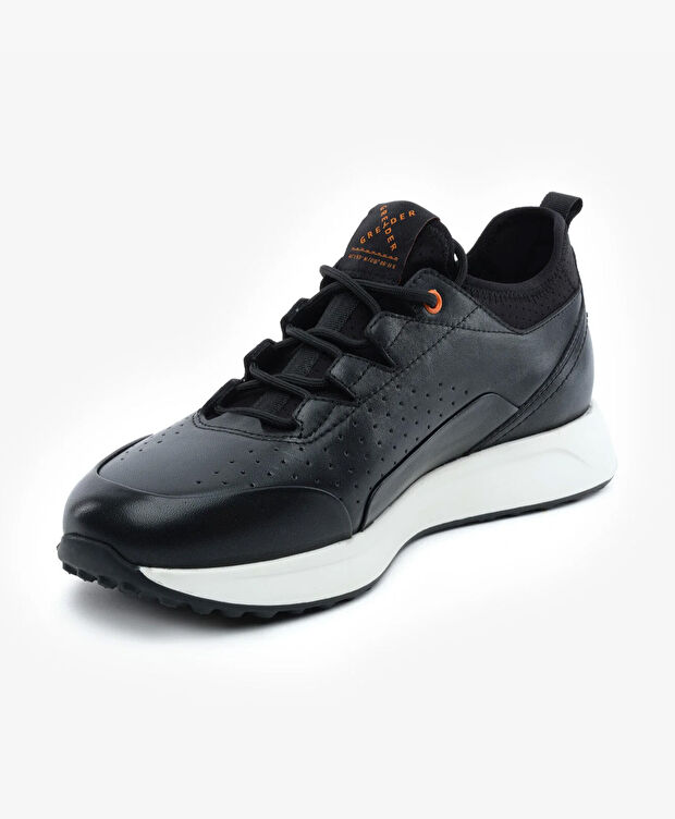 Erkek Siyah Hakiki Deri Spor Ayakkabı - 3