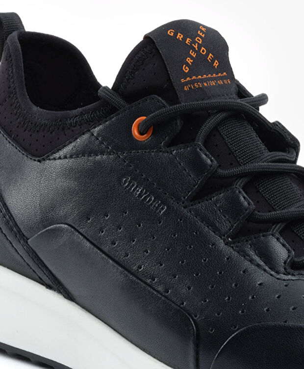 Erkek Siyah Hakiki Deri Spor Ayakkabı - 5