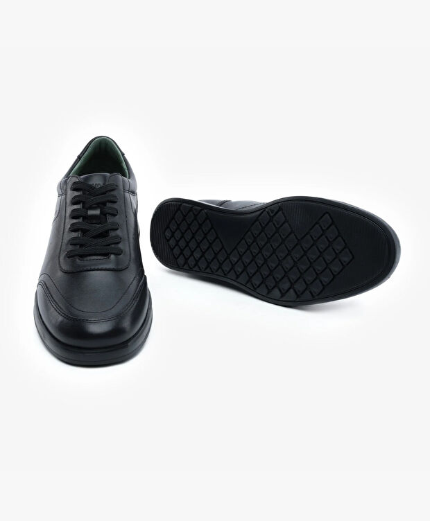 Erkek Siyah Hakiki Deri Comfort Ayakkabı - 6