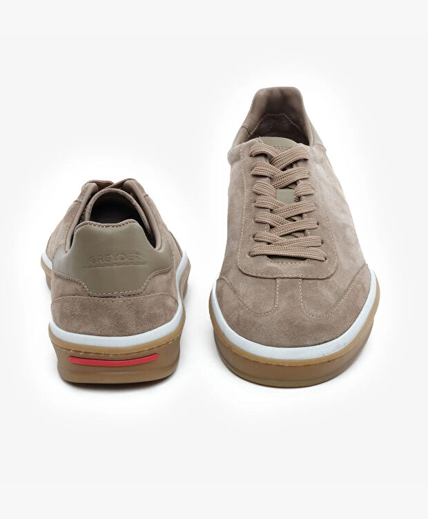 Erkek Vizon Hakiki Deri Sneaker Ayakkabı - 7