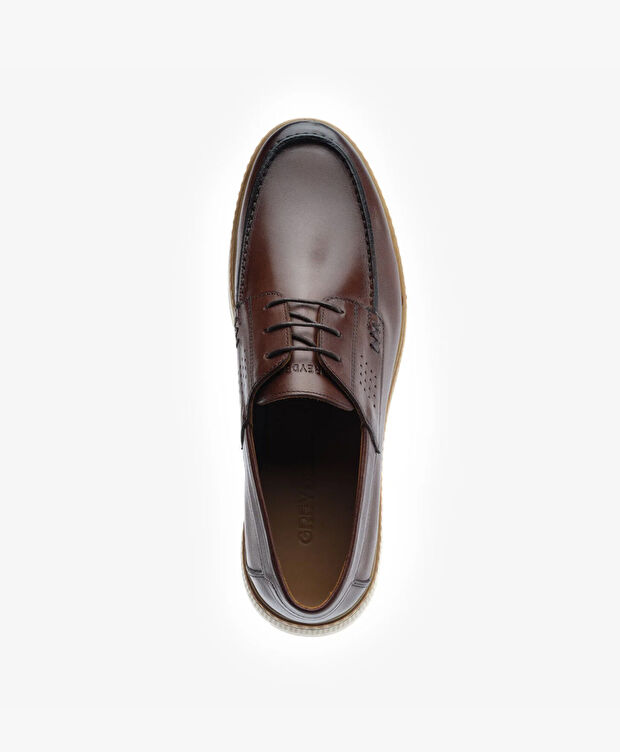 Erkek Kahverengi Hakiki Deri Oxford Ayakkabı - 4