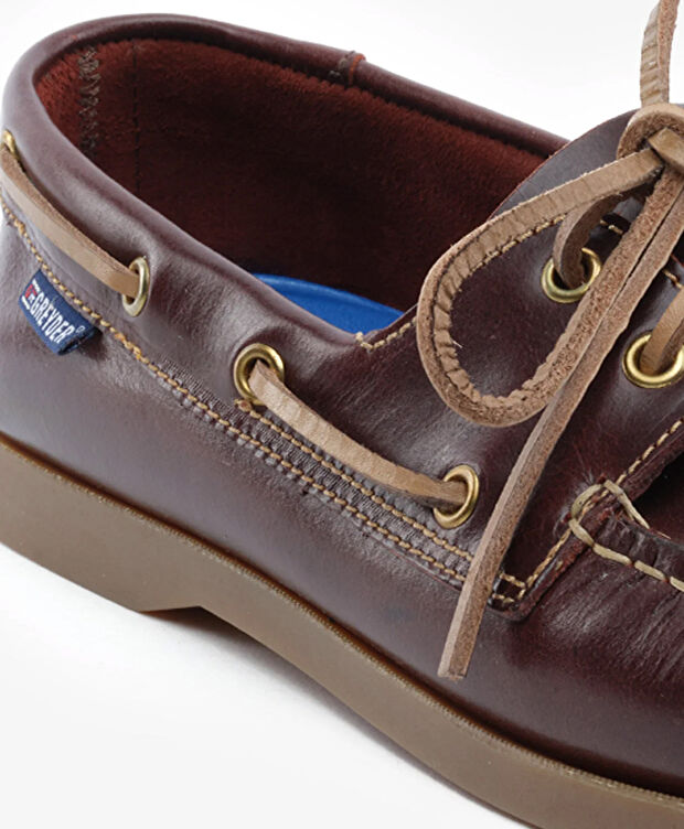 Erkek Kahverengi Hakiki Deri Marine Ayakkabı - 5