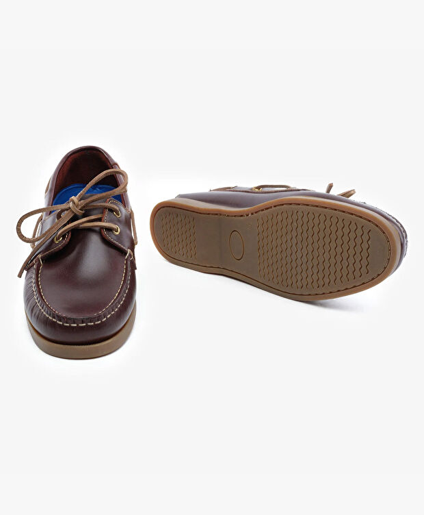 Erkek Kahverengi Hakiki Deri Marine Ayakkabı - 6