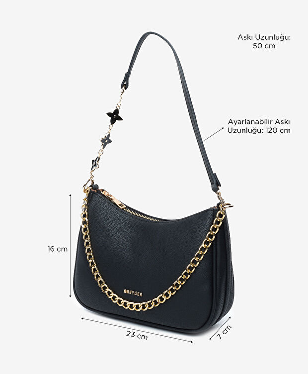 Kadın Siyah Omuz Çantası - 6