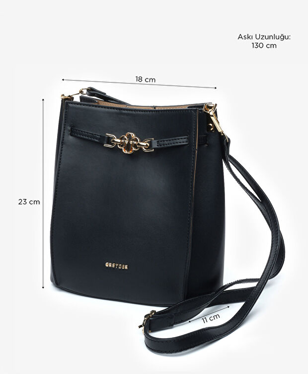 Kadın Siyah Omuz Çantası - 2