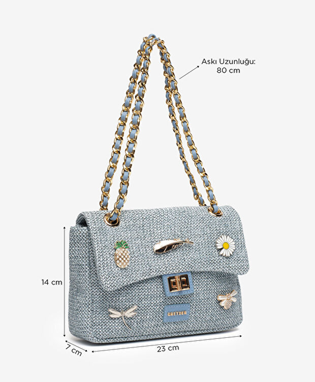 Kadın Mavi Omuz Çantası - 2