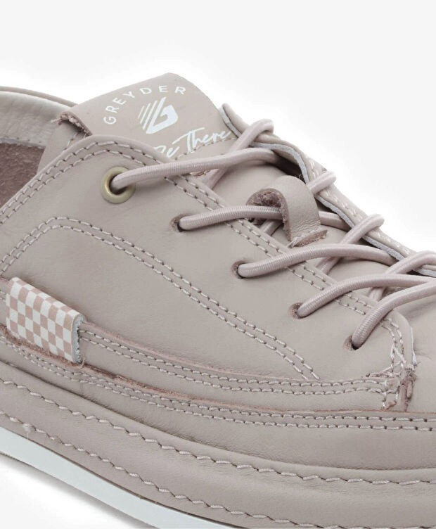 Kadın Vizon Hakiki Deri Sneaker Ayakkabı - 5