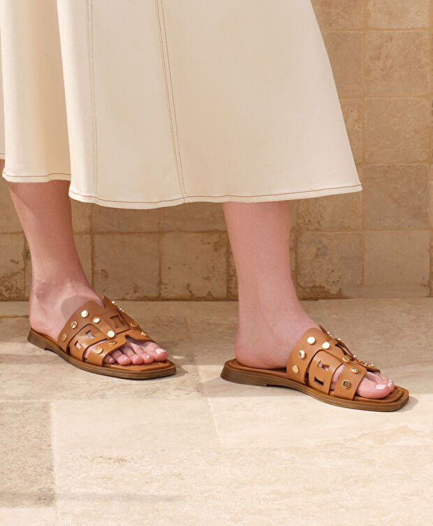 Kadın Taba Hakiki Deri Terlik - 8