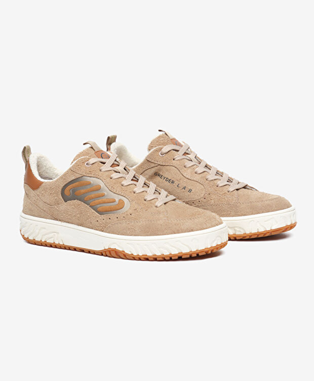 Greyder LAB Erkek Ekru Hakiki Deri Sneaker Ayakkabı - 3