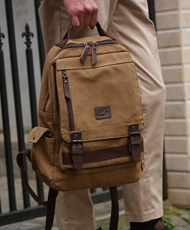 Erkek Kahverengi Sırt Çantası - 5