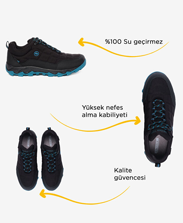 Erkek Siyah Lacivert Su Geçirmez Outdoor Ayakkabı - 2