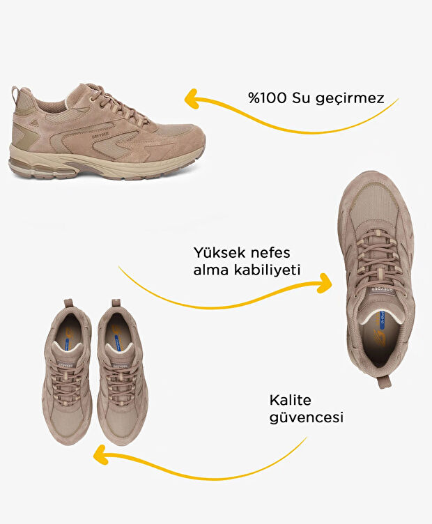 Erkek Vizon Hakiki Deri Su Geçirmez Outdoor Ayakkabı - 2