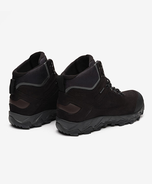 Erkek Siyah Hakiki Deri Su Geçirmez Outdoor Bot - 5