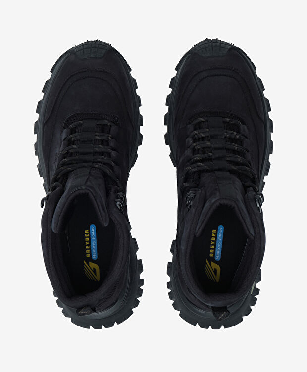 Erkek Siyah Hakiki Deri Outdoor Bot - 6