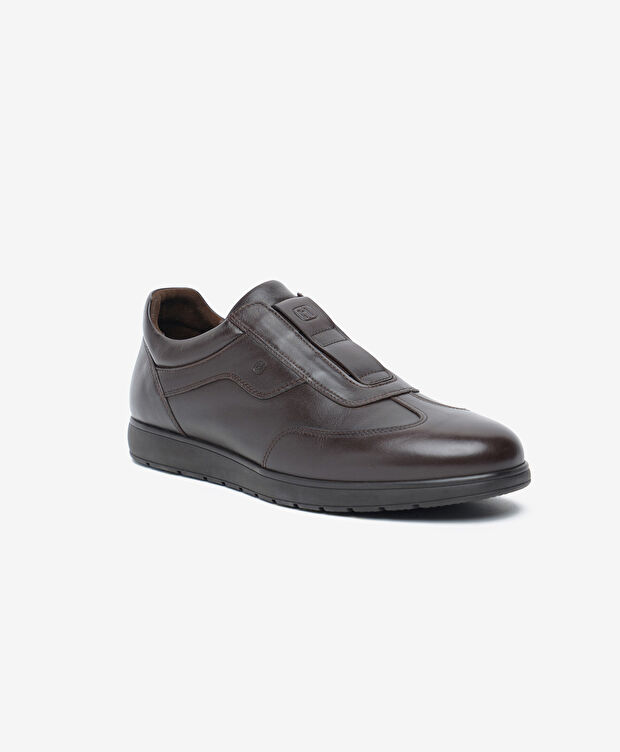 Erkek Kahverengi Hakiki Deri Klasik Ayakkabı - 2