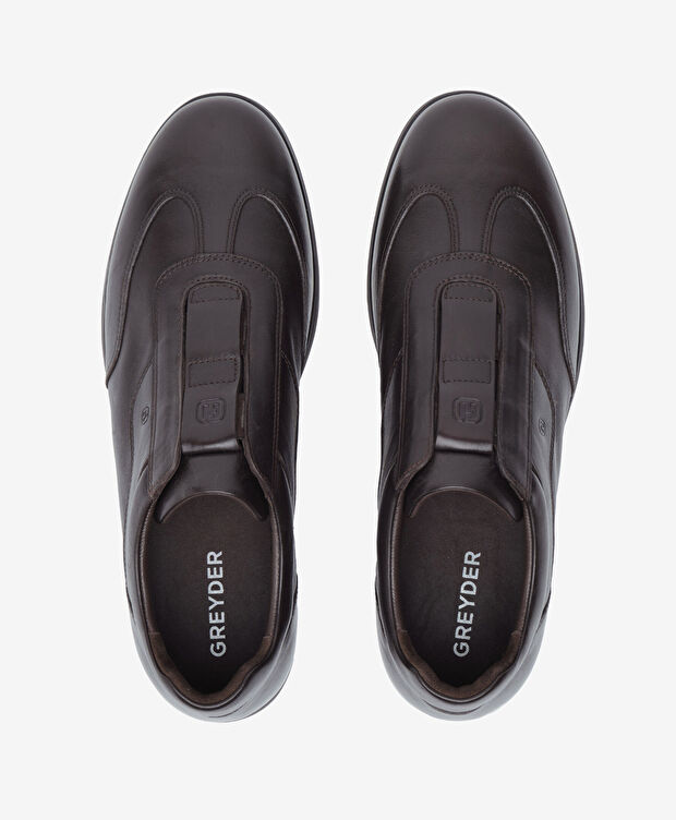 Erkek Kahverengi Hakiki Deri Klasik Ayakkabı - 5