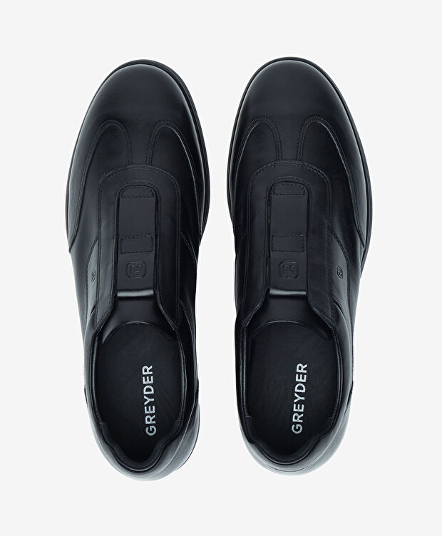 Erkek Siyah Hakiki Deri Klasik Ayakkabı - 5