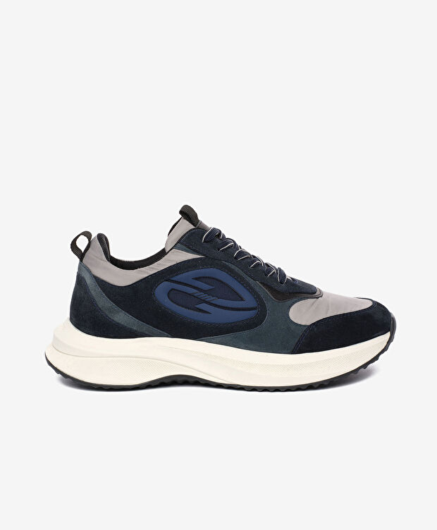 Erkek Lacivert Hakiki Deri Spor Ayakkabı - 1