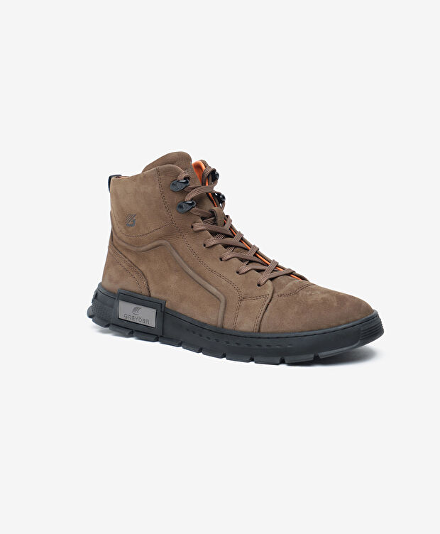 Erkek Duman Hakiki Deri Sneaker Bot - 2
