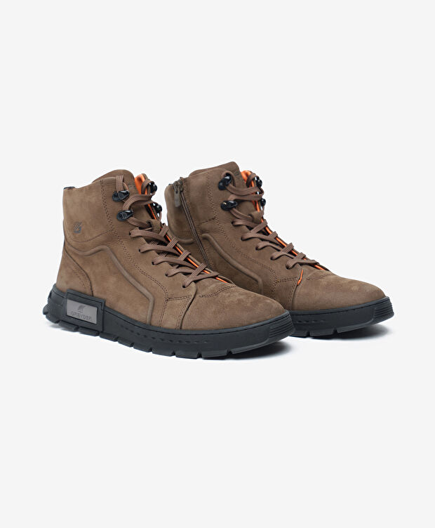 Erkek Duman Hakiki Deri Sneaker Bot - 3