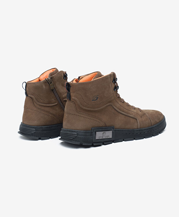 Erkek Duman Hakiki Deri Sneaker Bot - 4