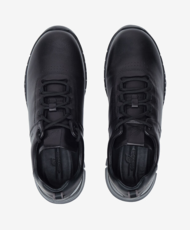 Erkek Siyah Hakiki Deri Ayakkabı - 5