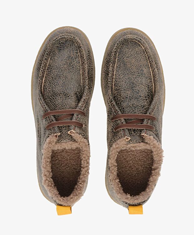 Erkek Siyah Ekru Hakiki Deri Ayakkabı - 5