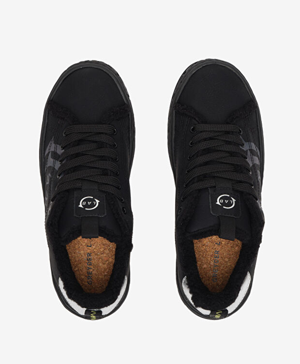 Greyder LAB Kadın Siyah Hakiki Deri Sneaker Ayakkabı - 5