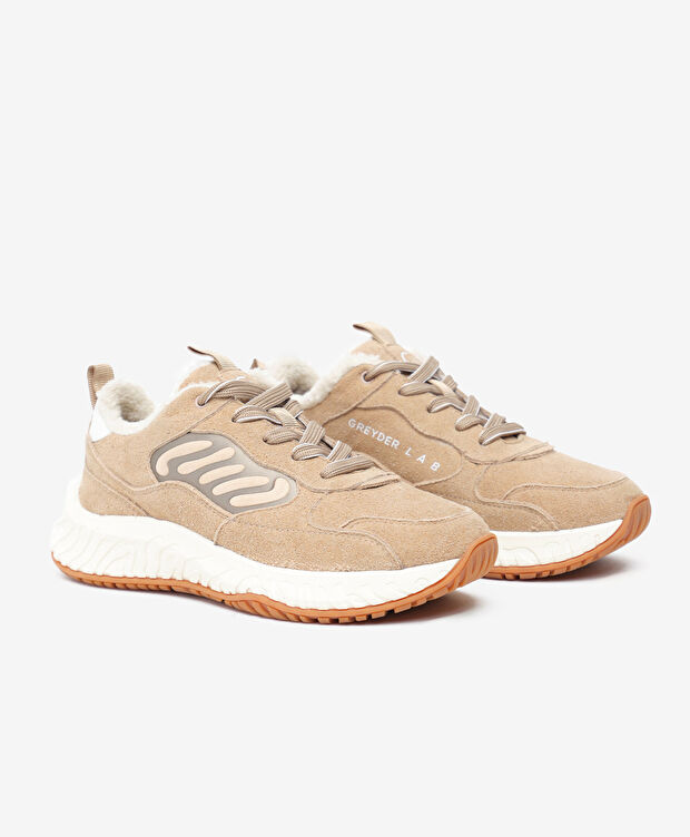 Greyder LAB Kadın Bej Hakiki Deri Spor Ayakkabı - 3