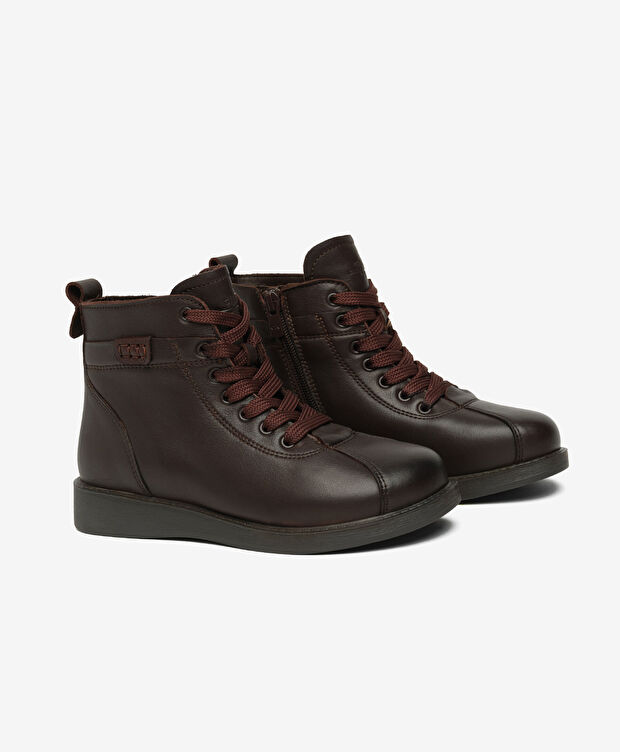 Kadın Kahverengi Hakiki Deri Bot - 3