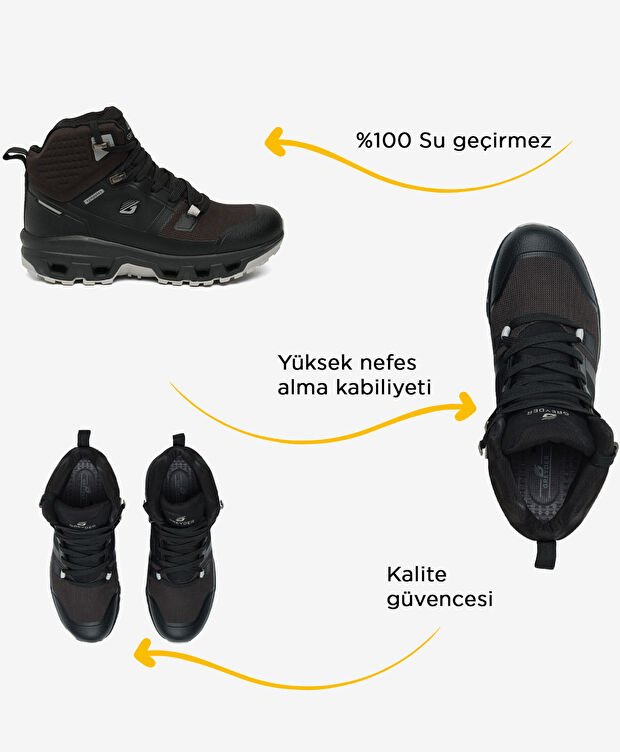 Kadın Siyah Su Geçirmez Outdoor Bot - 2