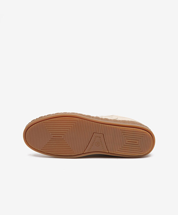 Kadın Bej Hakiki Deri Sneaker Ayakkabı - 6