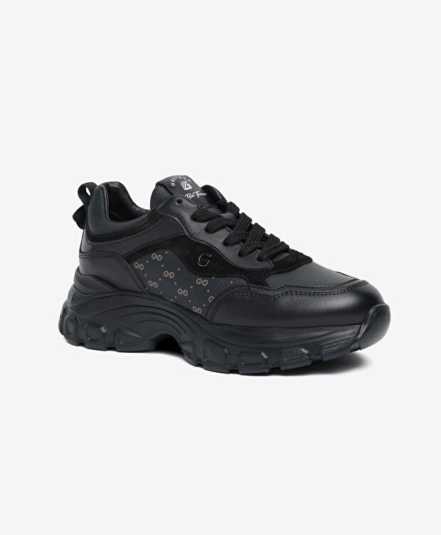 Kadın Siyah Hakiki Deri Spor Ayakkabı - 2