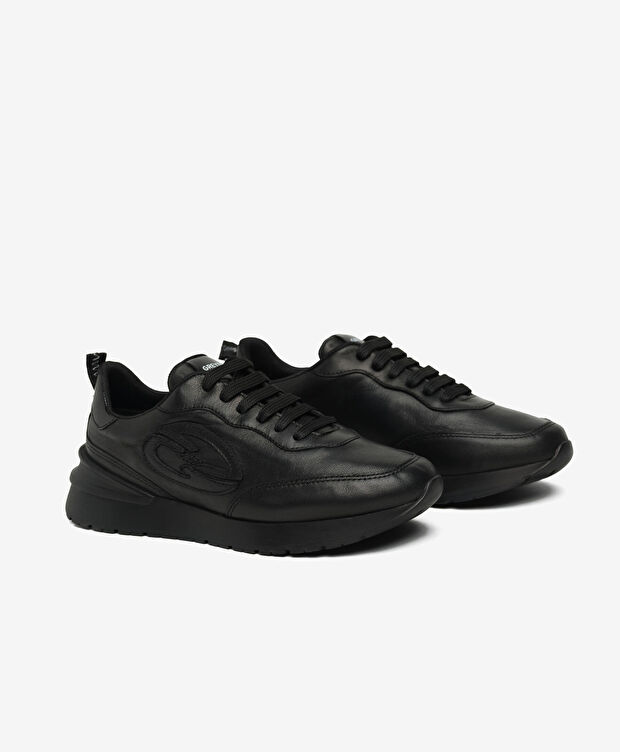 Kadın Siyah Hakiki Deri Spor Ayakkabı - 3